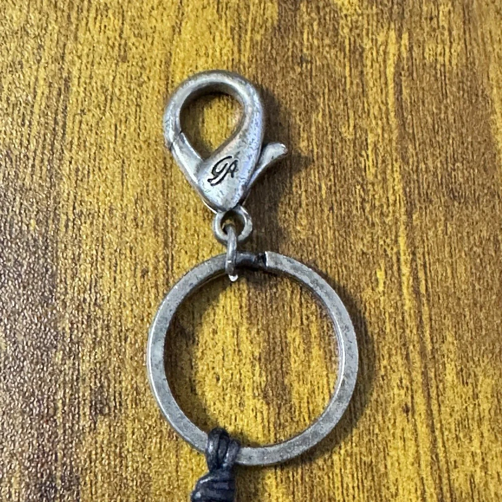 American Eagle Keychain Y2K Feather Charm Boho Western Silver Tone Clip